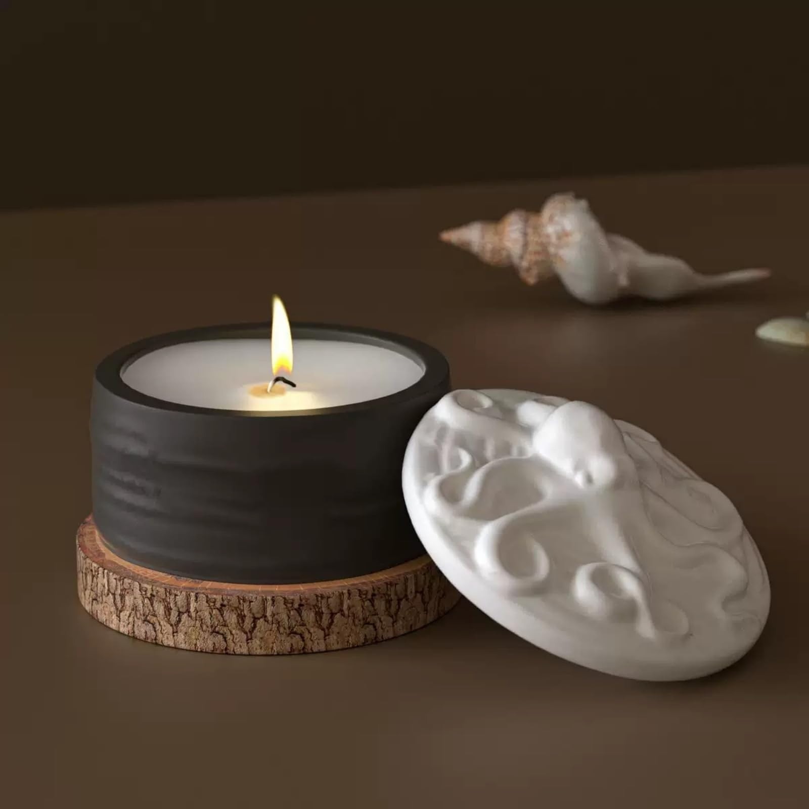 Octopus deksel kaarsenpot sili - Resin Ocean Wave Mold recensie en prijs