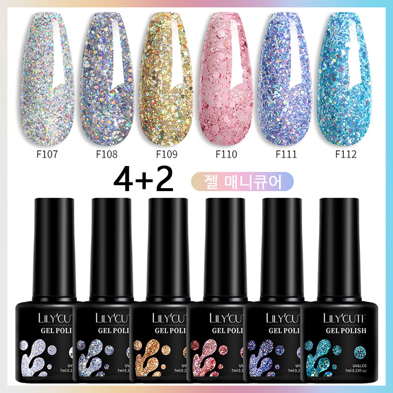 LILYCUTE 7ml 6 stks/set Gel Na - Resin Glitter Pack recensie en prijs