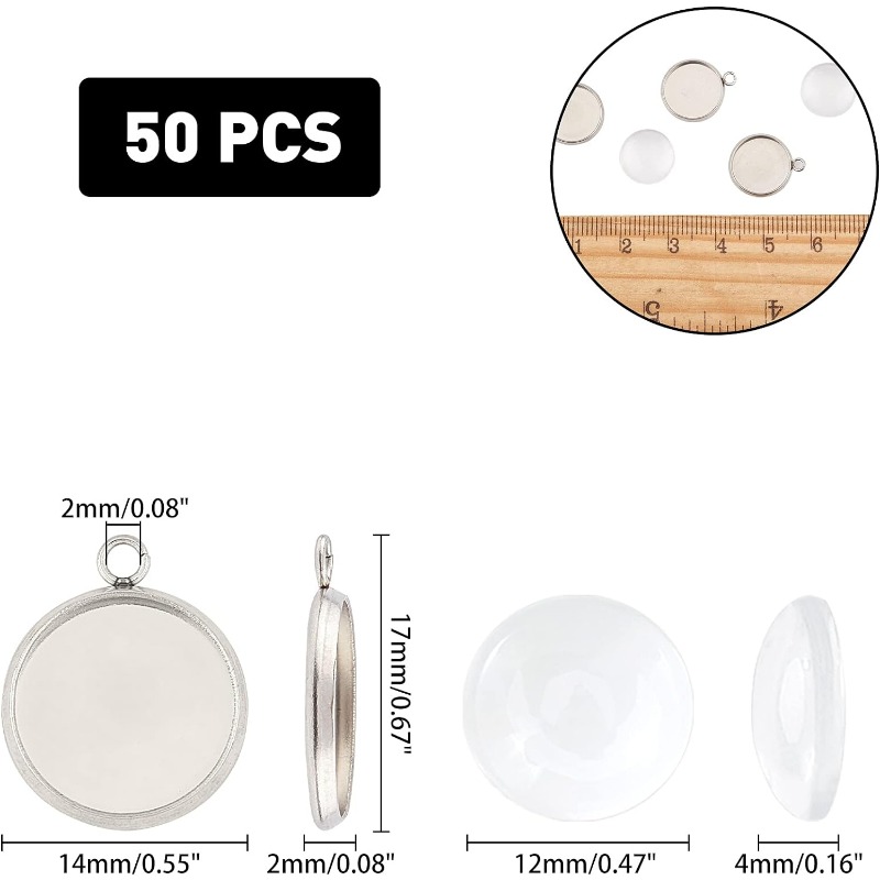 50 sets hanger cabochon sierad - Bezels Set Pendant recensie en prijs