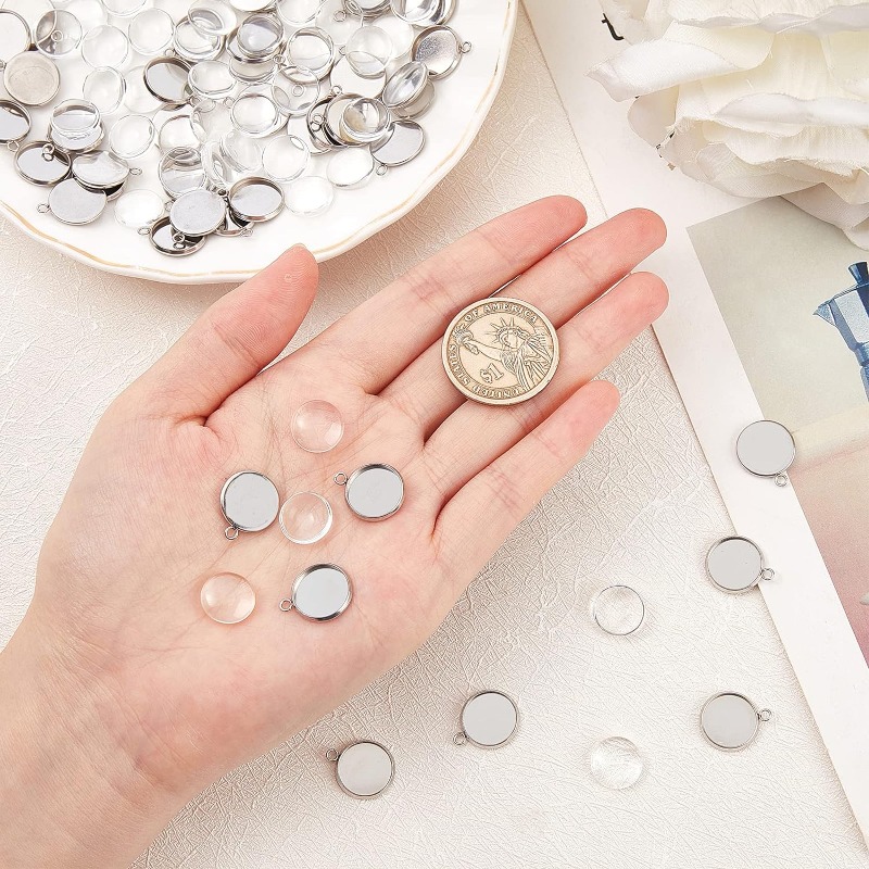50 sets hanger cabochon sierad - Bezels Set Pendant recensie en prijs