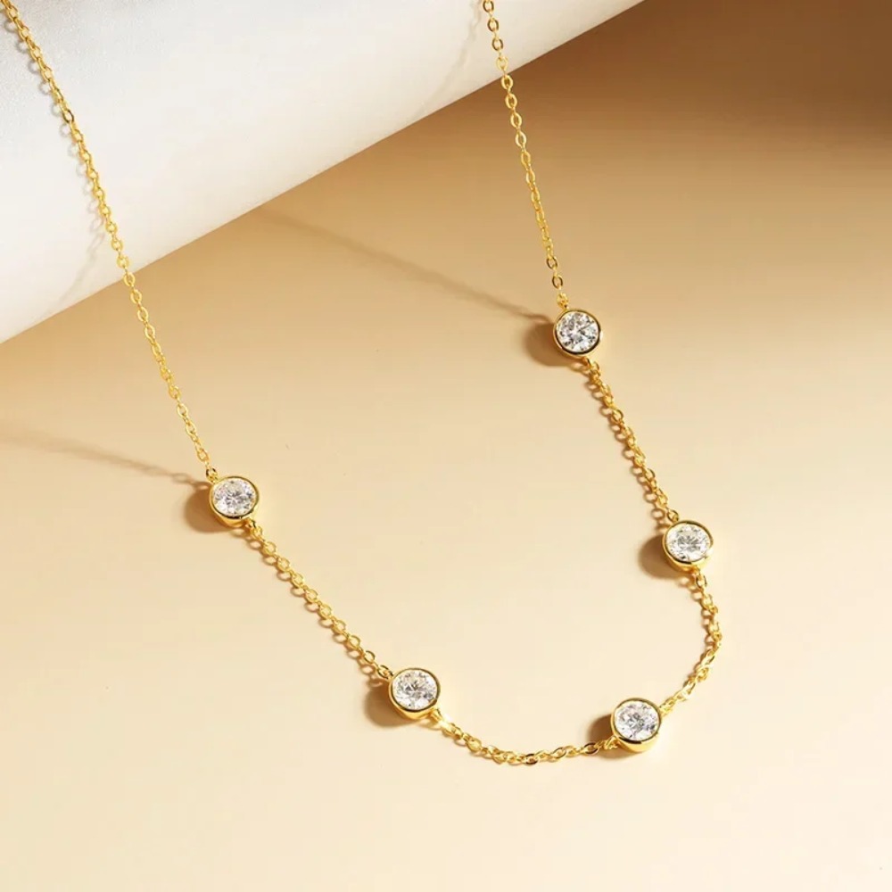 GRA gecertificeerde 5 mm Moiss - Bezels Set Pendant recensie en prijs